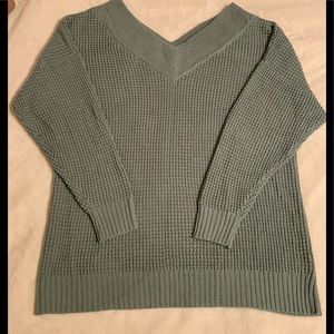 Slate oversized waffle sweater